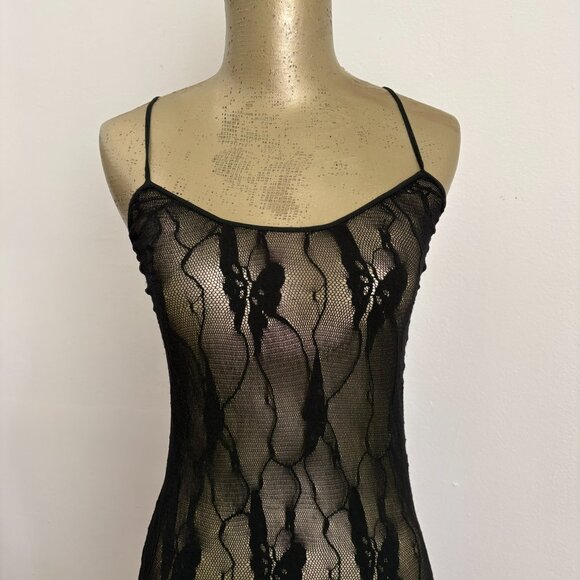Sheer Lace Butterfly Maxi Dress One Size - Picture 4 of 6